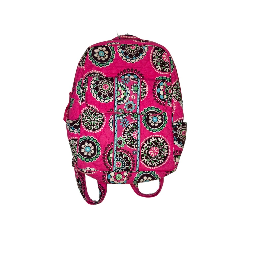Vera Bradley Backpack Pink Swirls Floral Quilted Cotton Medallion Boho Preppy